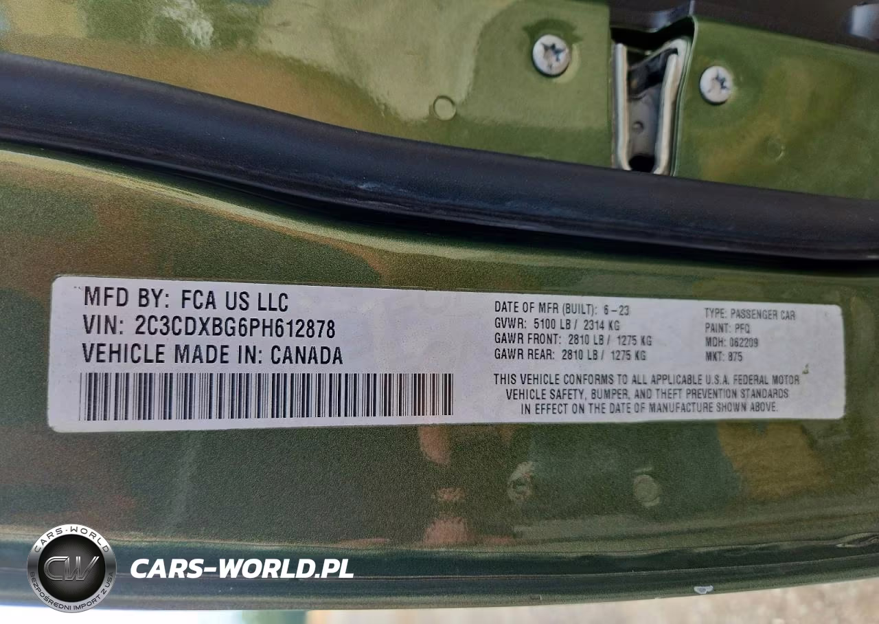 2023 Dodge Charger Sxt VIN:2C3CDXBG6PH612878 - 12