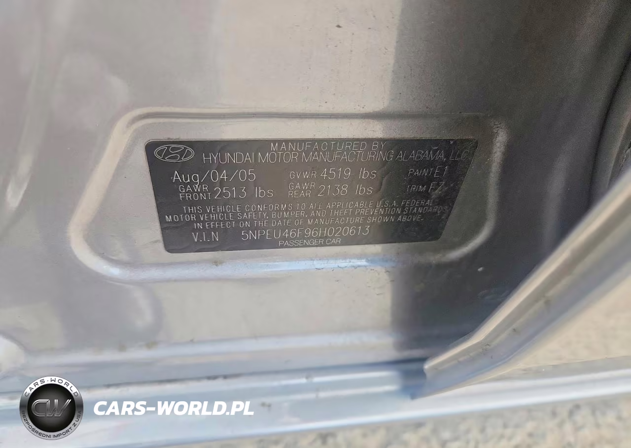 2006 Hyundai Sonata Gls V6 VIN:5NPEU46F96H020613 - 12