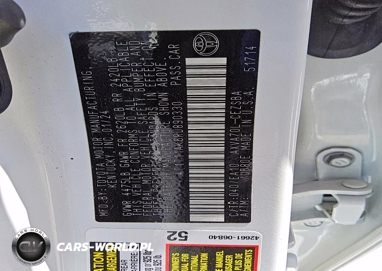 2024 Toyota Camry Se VIN:4T1T11AK6RU890330 - 12