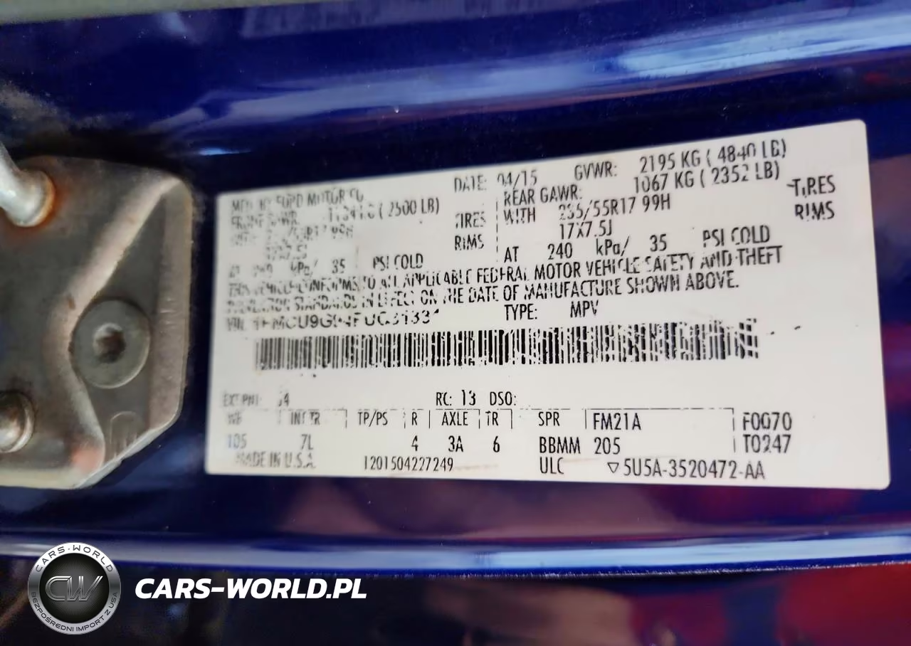 2015 Ford Escape Se VIN:1FMCU9G94FUC31331 - 12