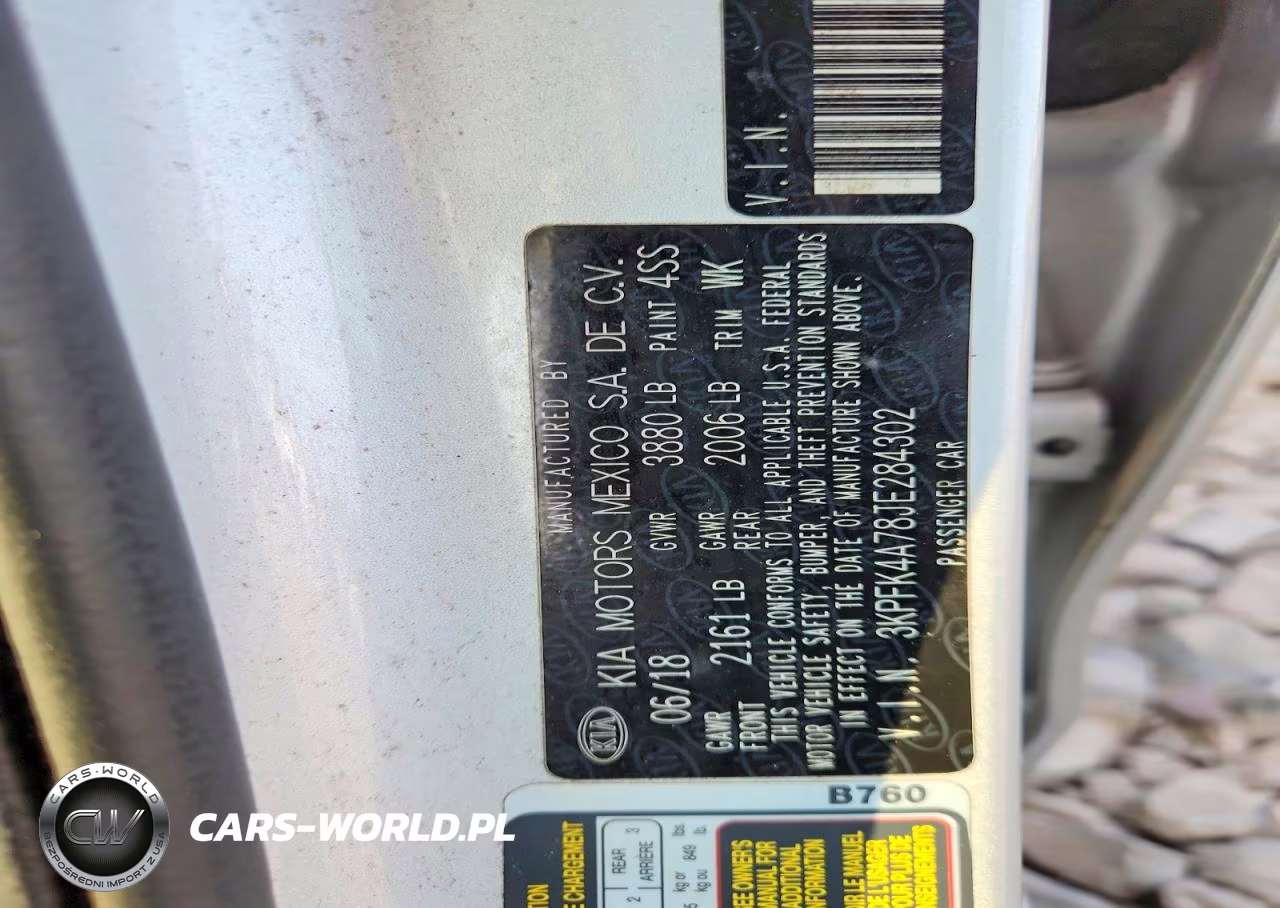 2018 Kia Forte Lx VIN:3KPFK4A78JE284302 - 12