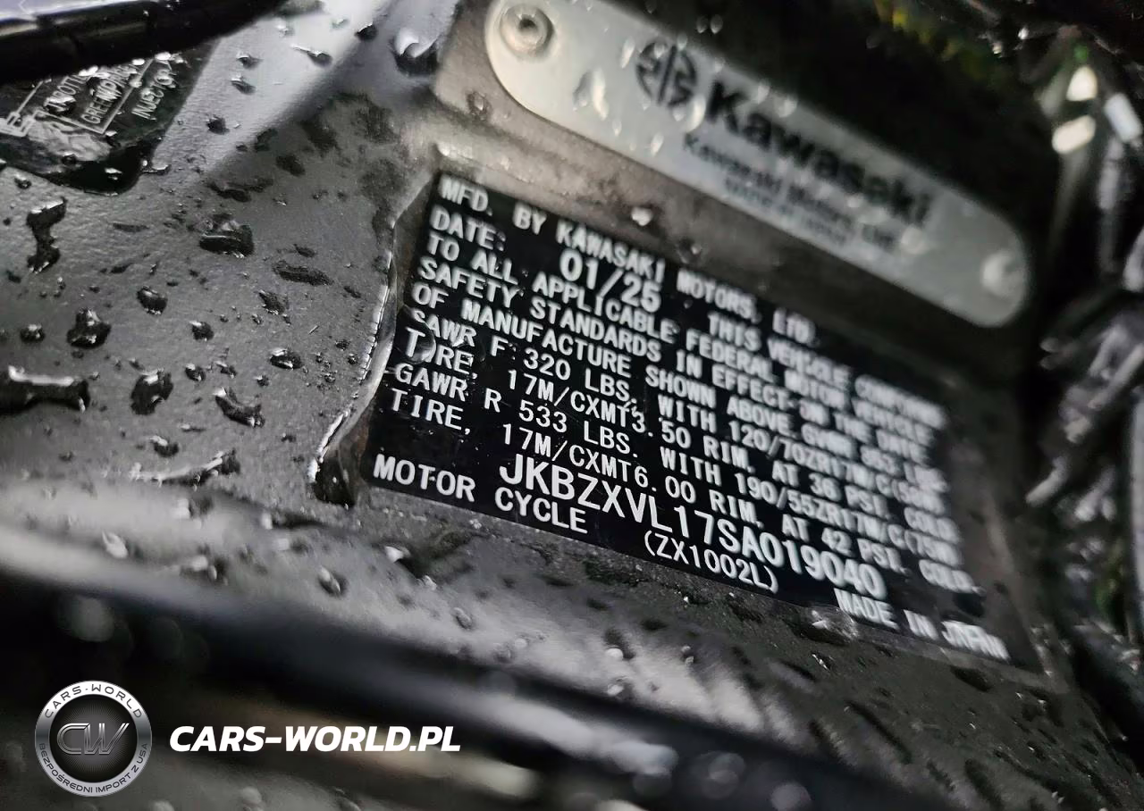 2025 Kawasaki Zx1002 L VIN:JKBZXVL17SA019040 - 8