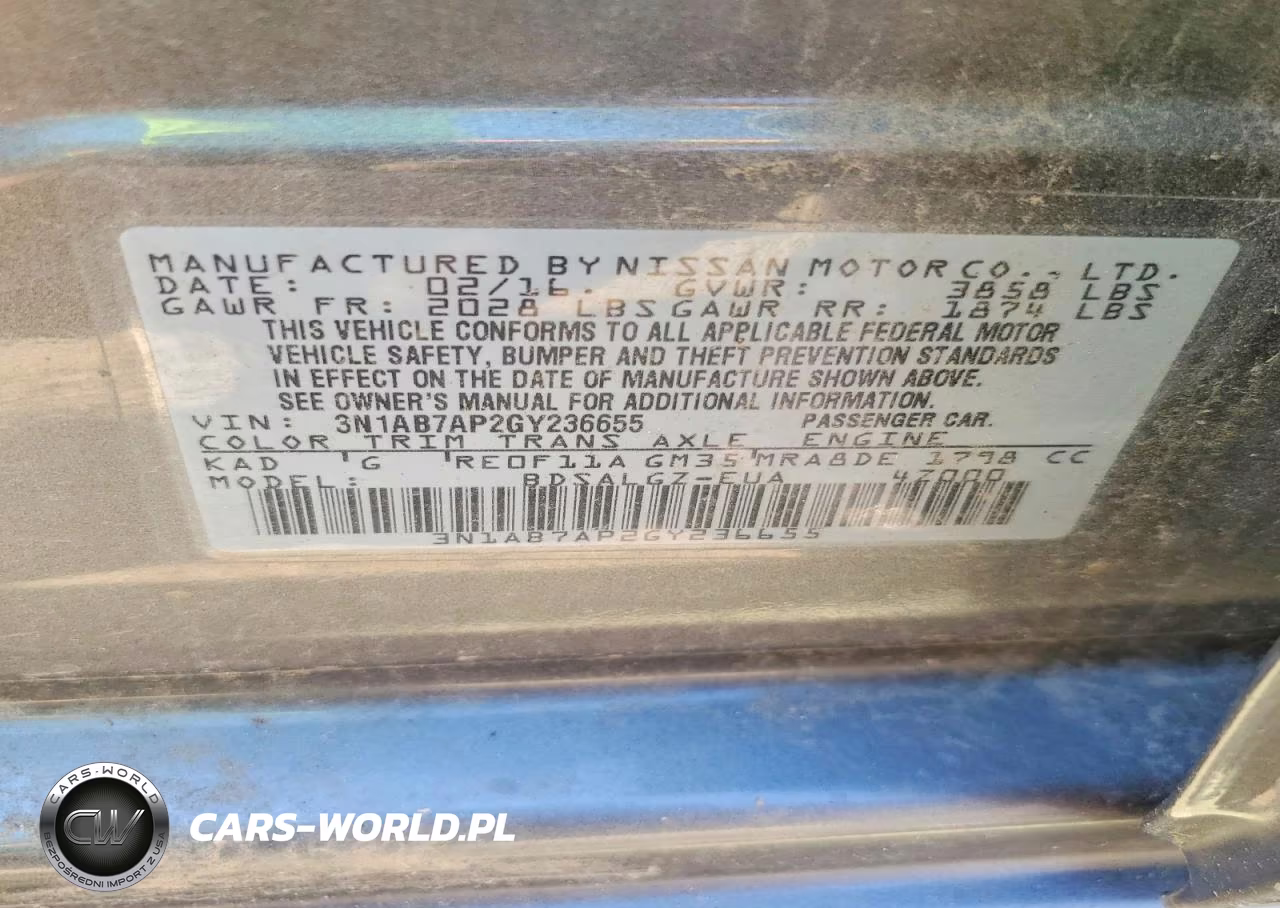 2016 Nissan Sentra Sl VIN:3N1AB7AP2GY236655 - 12