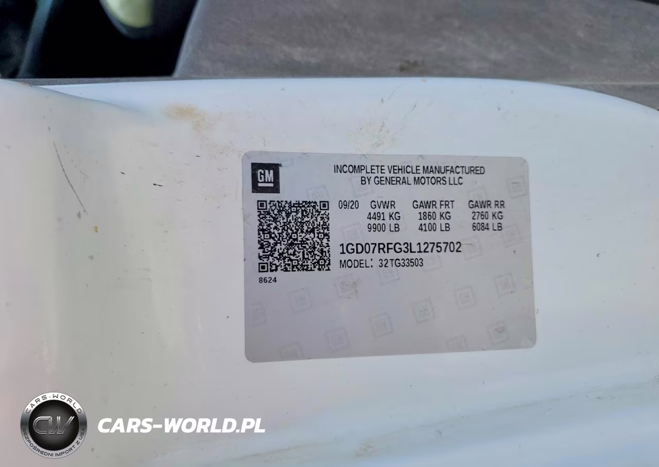 2020 GMC Savana Cutaway G3500 VIN:1GD07RFG3L1275702 - 12