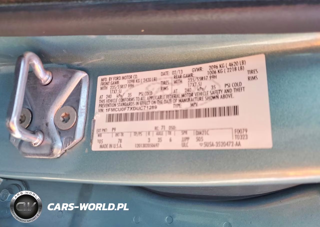 2013 Ford Escape S VIN:1FMCU0F7XDUC71289 - 14