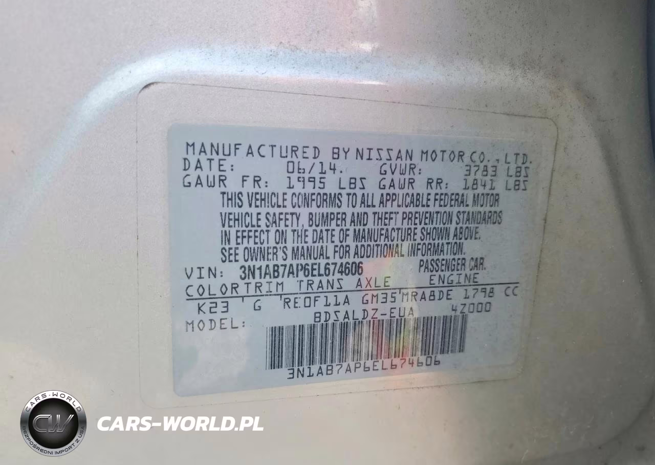 2014 Nissan Sentra Sv VIN:3N1AB7AP6EL674606 - 13