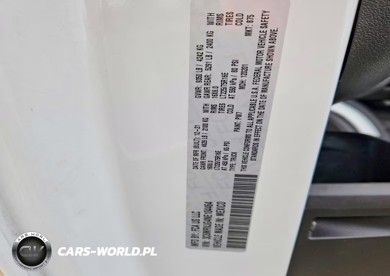 2022 Ram Promaster 3500 Delivery Van VIN:3C6MRVJG4NE104464 - 12
