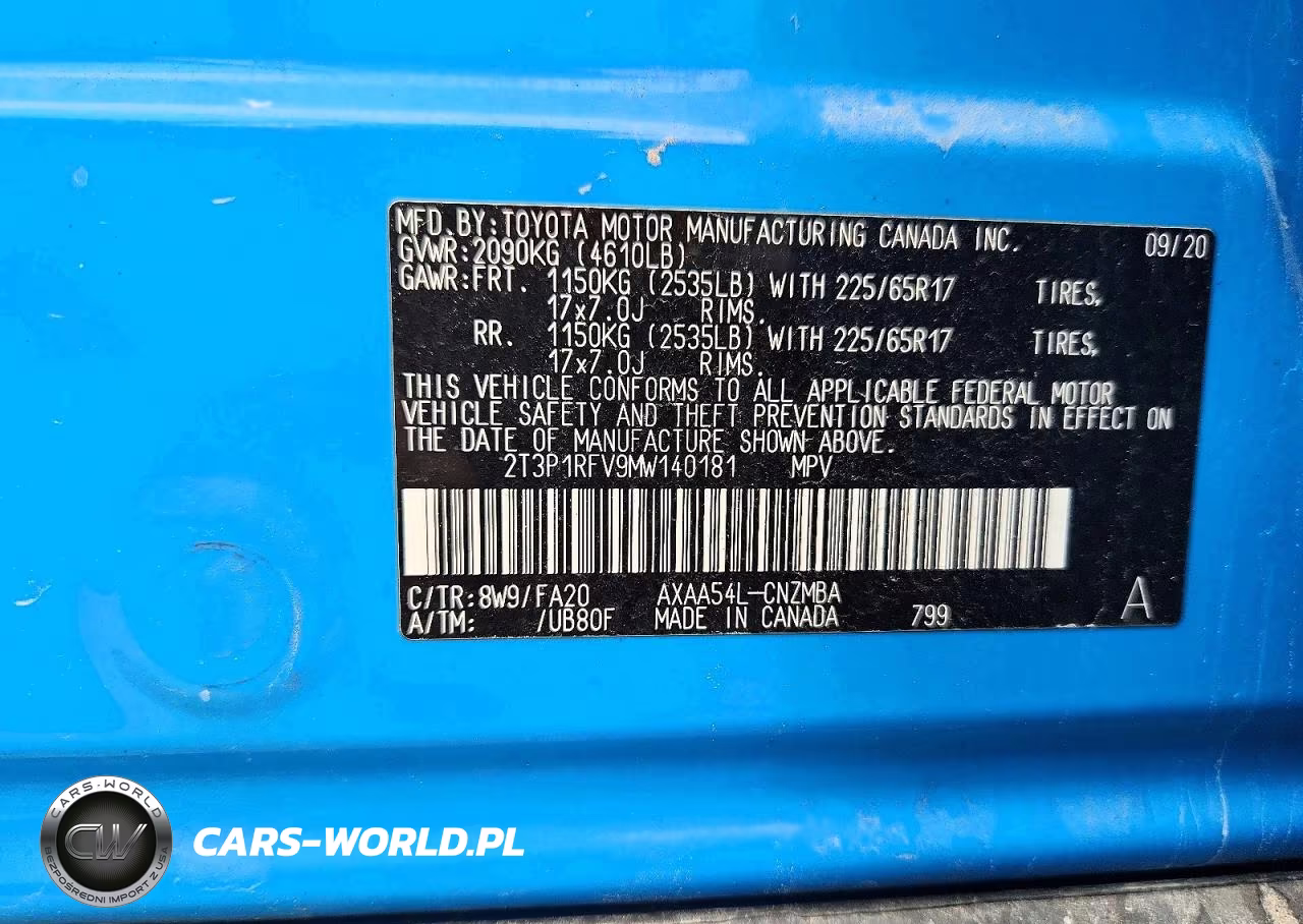 2021 Toyota Rav4 Xle VIN:2T3P1RFV9MW140181 - 12