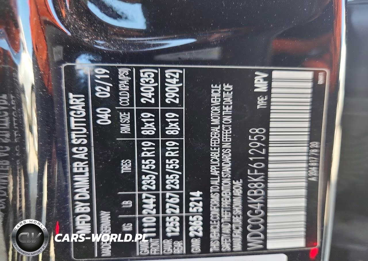 2019 Mercedes-Benz Glc 300 4Matic VIN:WDC0G4KB8KF612958 - 13