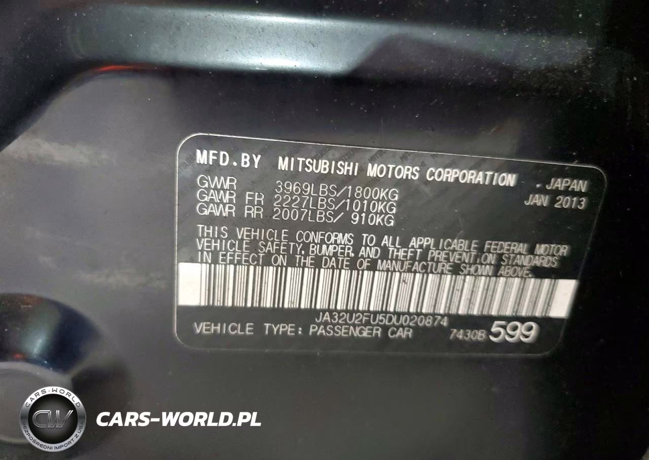 2013 Mitsubishi Lancer Es-Es Sport VIN:JA32U2FU5DU020874 - 12