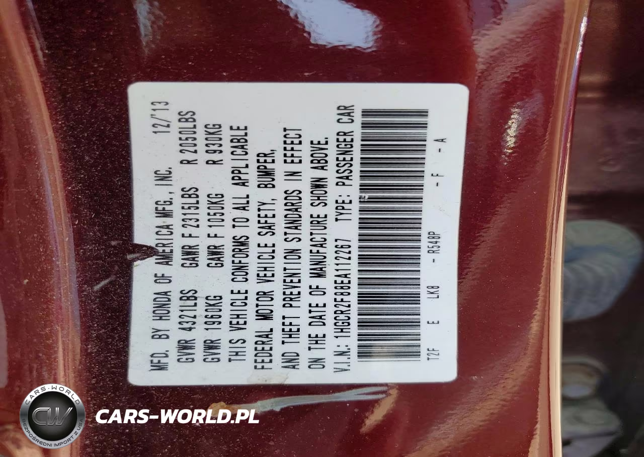 2014 Honda Accord Exl VIN:1HGCR2F88EA112267 - 12