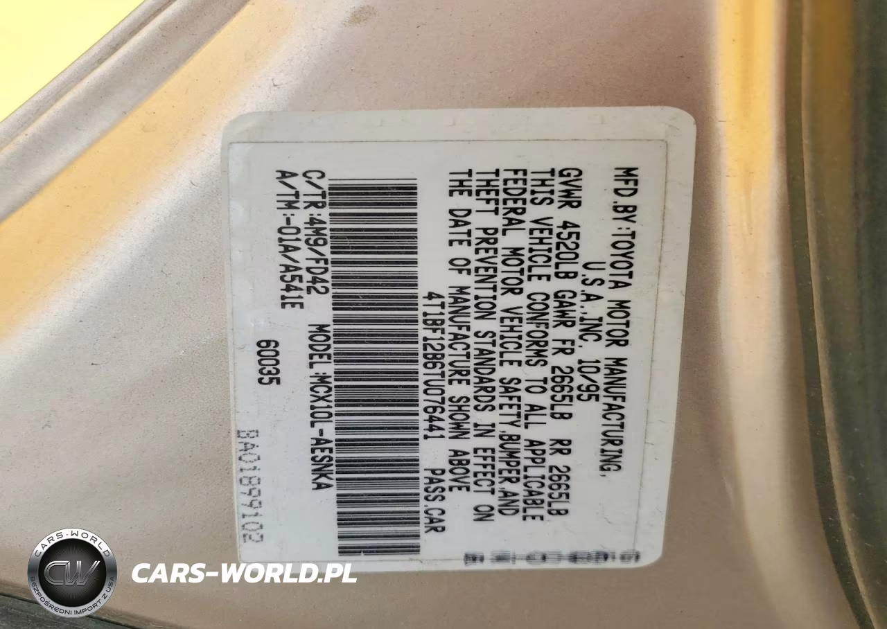1996 Toyota Avalon Xl VIN:4T1BF12B6TU076441 - 12