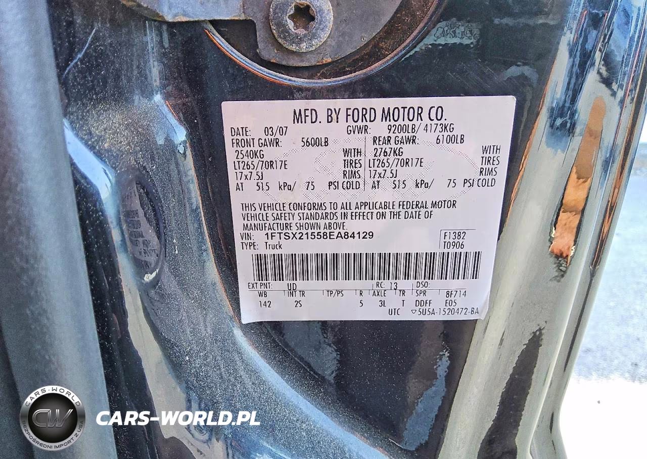 2008 Ford F250 Super Duty VIN:1FTSX21558EA84129 - 12