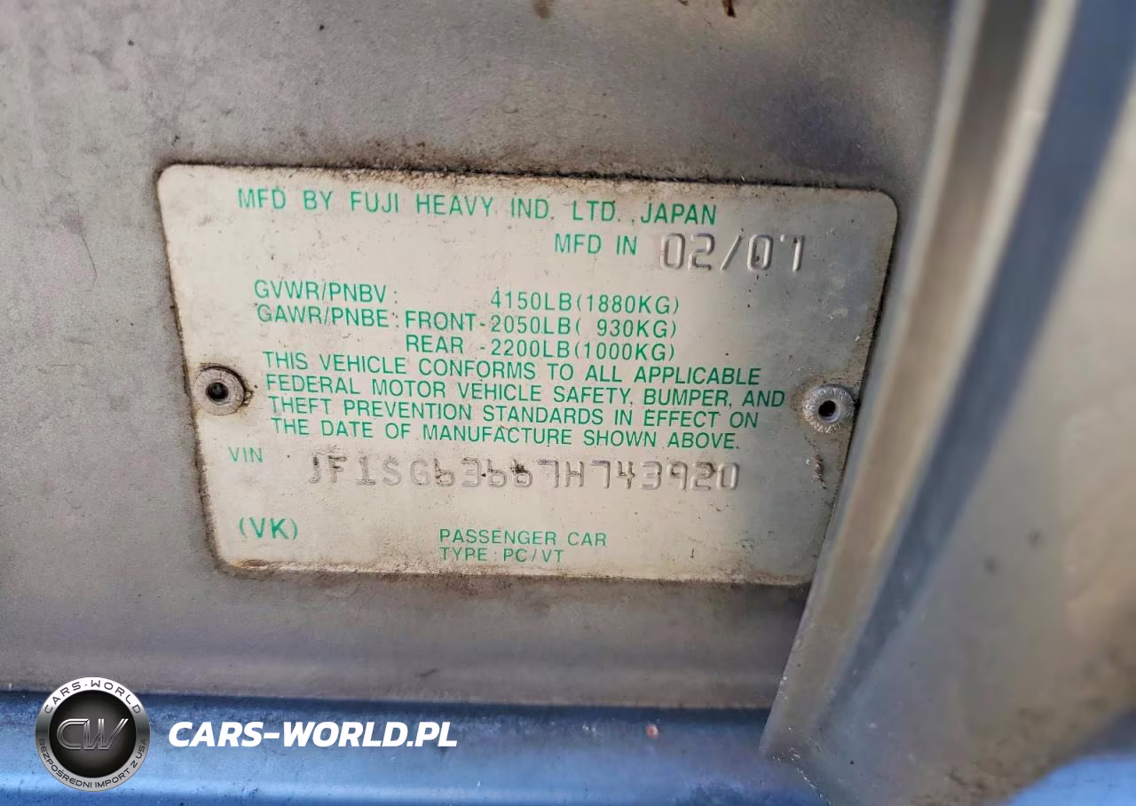 2007 Subaru Forester 2.5X VIN:JF1SG63667H743920 - 12