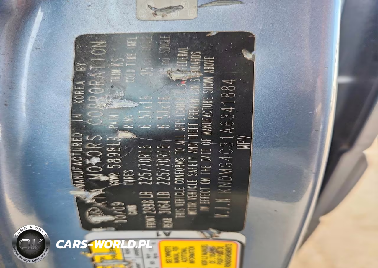 2010 Kia Sedona Lx VIN:KNDMG4C31A6341884 - 13