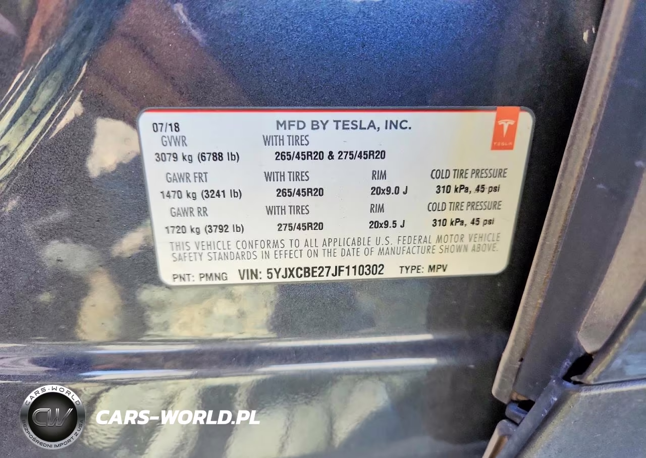 2018 Tesla Model X VIN:5YJXCBE27JF110302 - 13