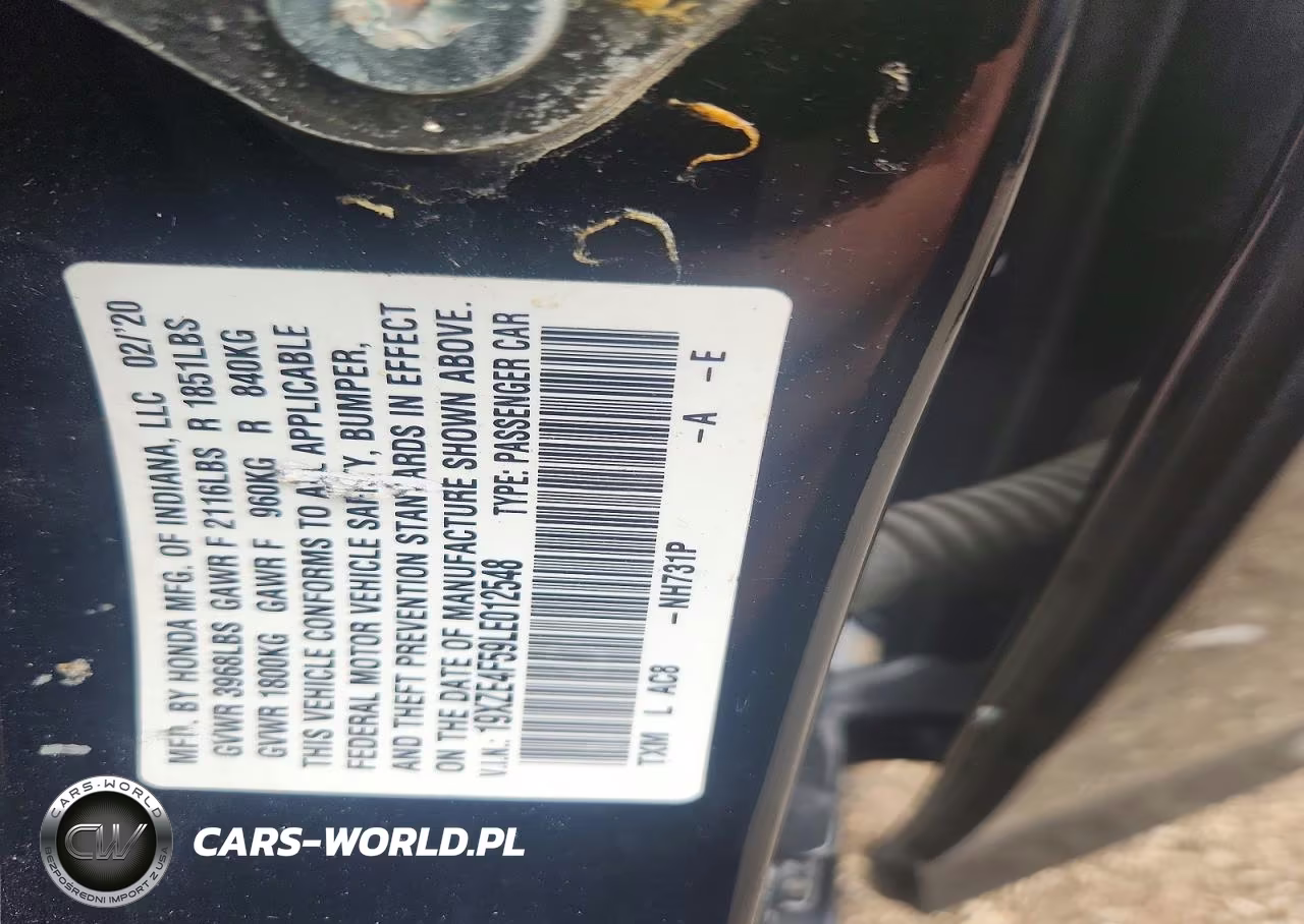 2020 Honda Insight Ex VIN:19XZE4F59LE012548 - 12