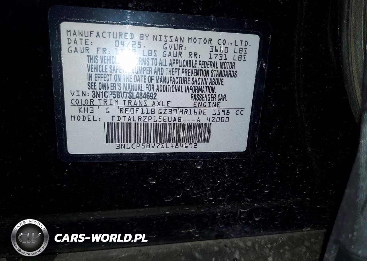 2025 Nissan Kicks Play S VIN:3N1CP5BV7SL484692 - 13