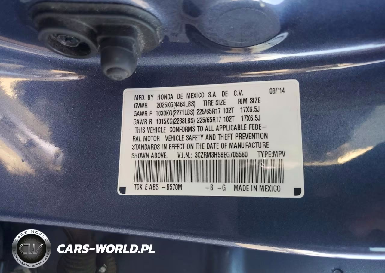 2014 Honda Cr-V Ex VIN:3CZRM3H58EG705560 - 13