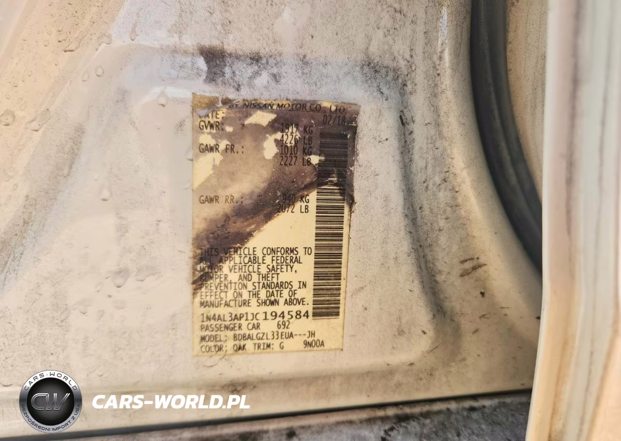 2018 Nissan Altima 2.5 S VIN:1N4AL3AP1JC194584 - 13