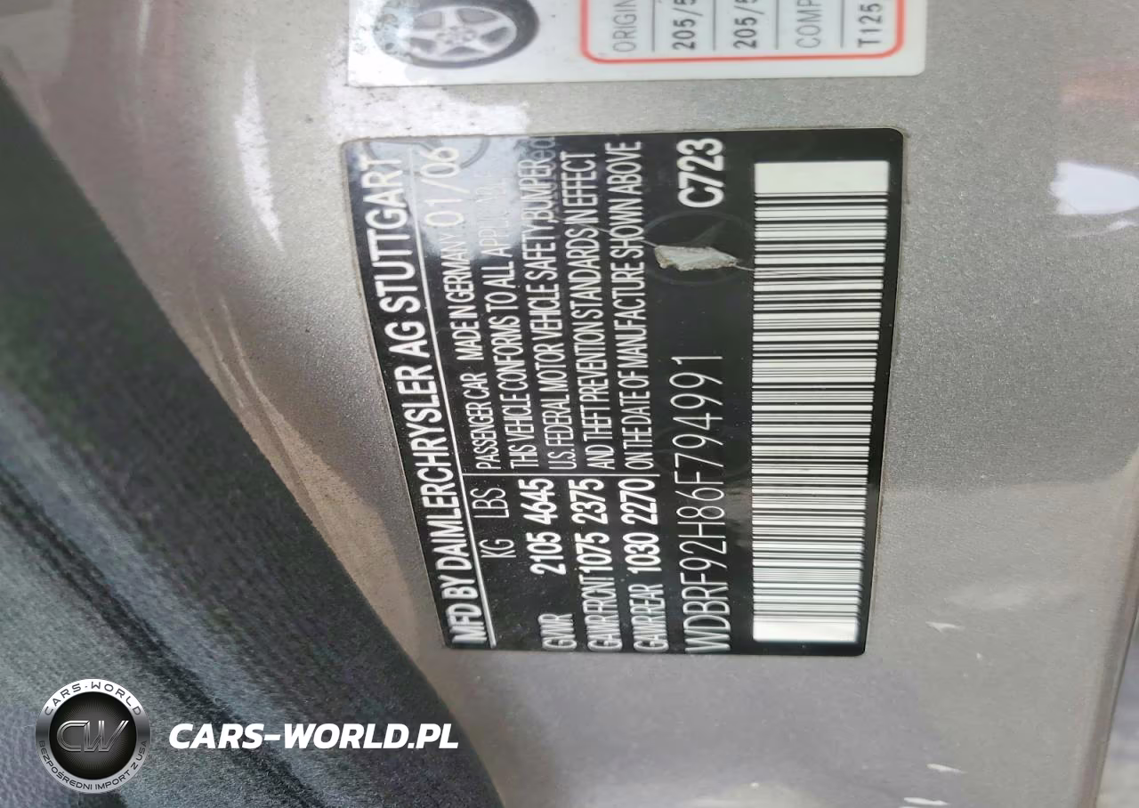 2006 Mercedes-Benz C 280 4Matic VIN:WDBRF92H86F794991 - 12