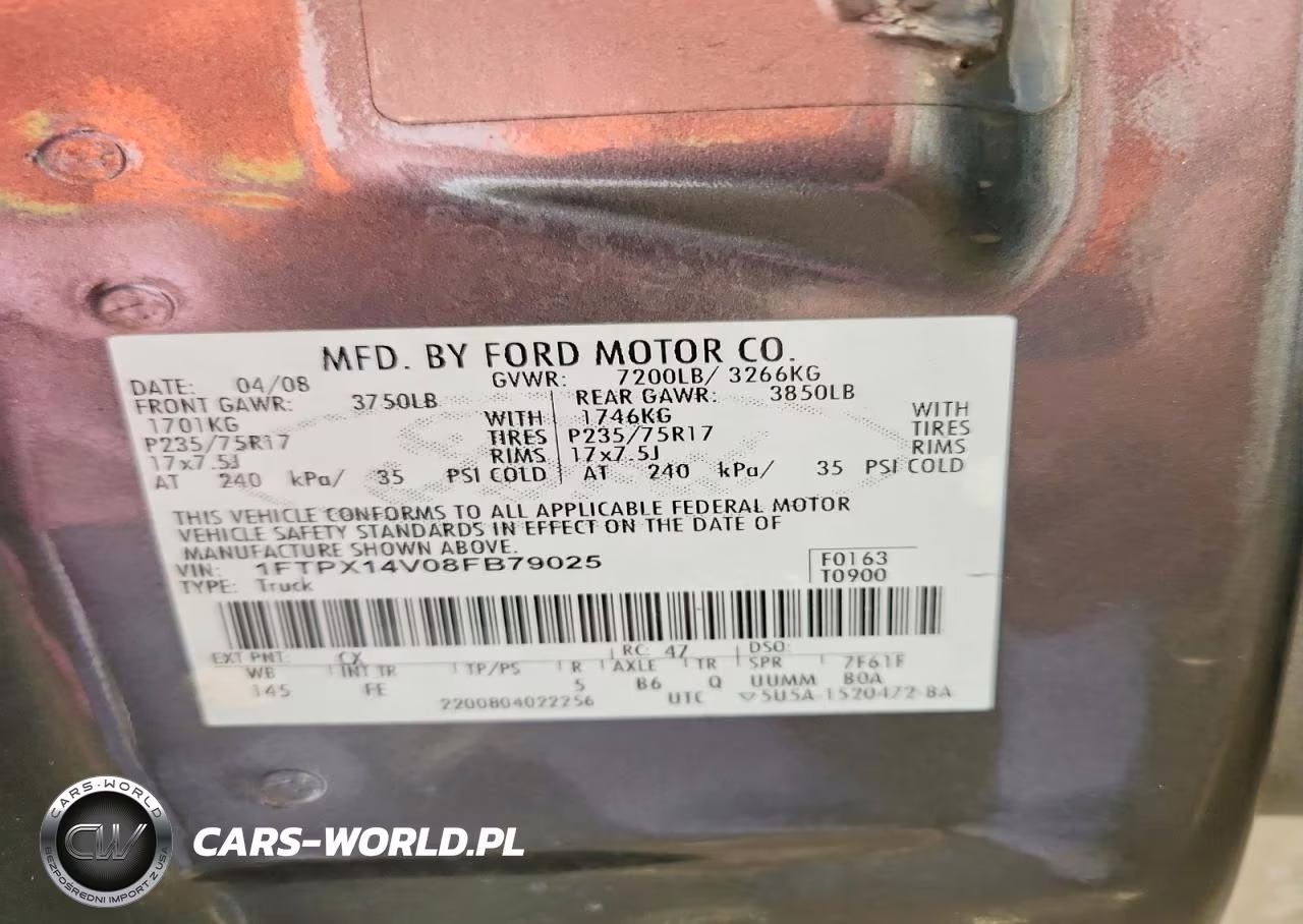 2008 Ford F150 VIN:1FTPX14V08FB79025 - 12