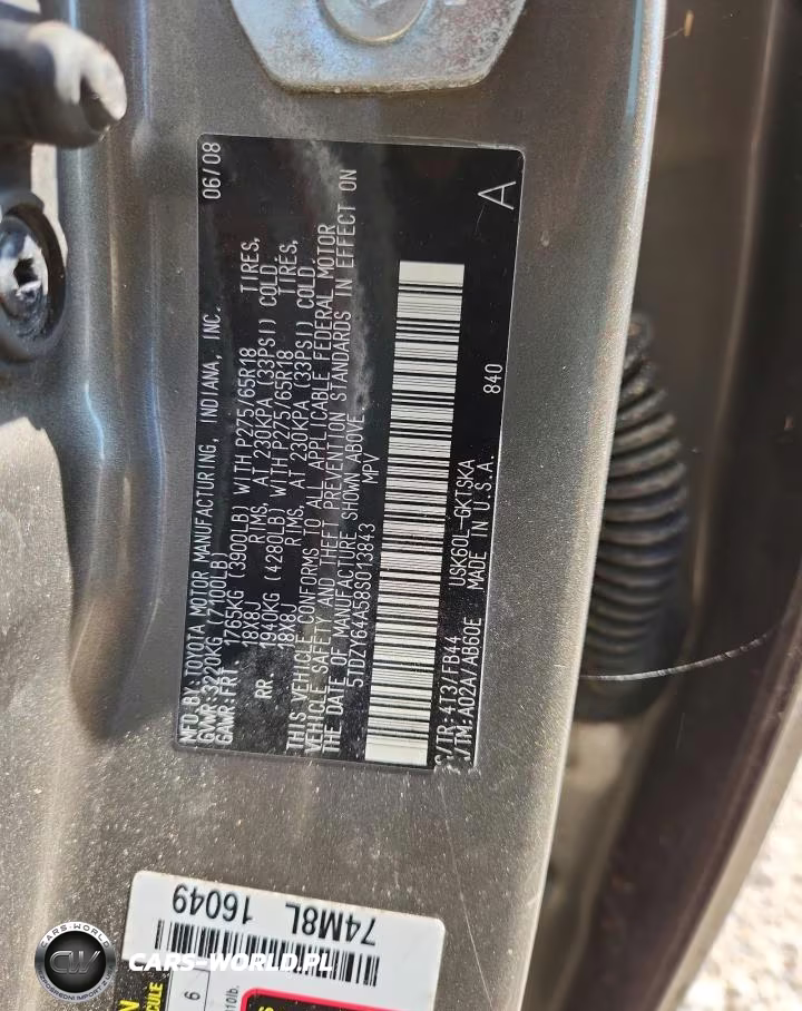 2008 Toyota Sequoia Sr5 VIN:5TDZY64A58S013843 - 13