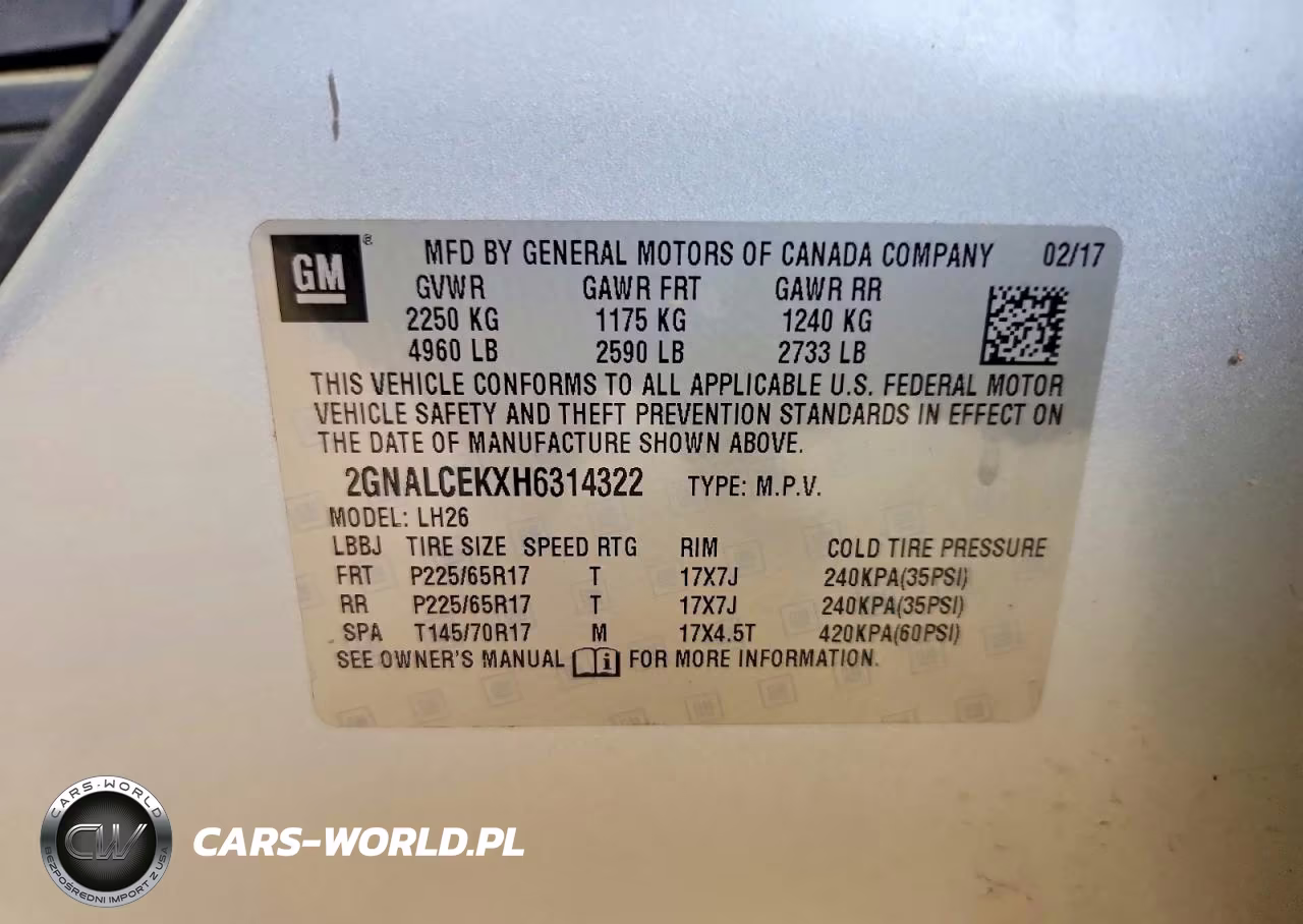 2017 Chevrolet Equinox Lt VIN:2GNALCEKXH6314322 - 13