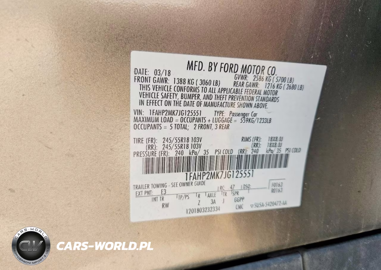2018 Ford Taurus Police Interceptor VIN:1FAHP2MK7JG125551 - 12