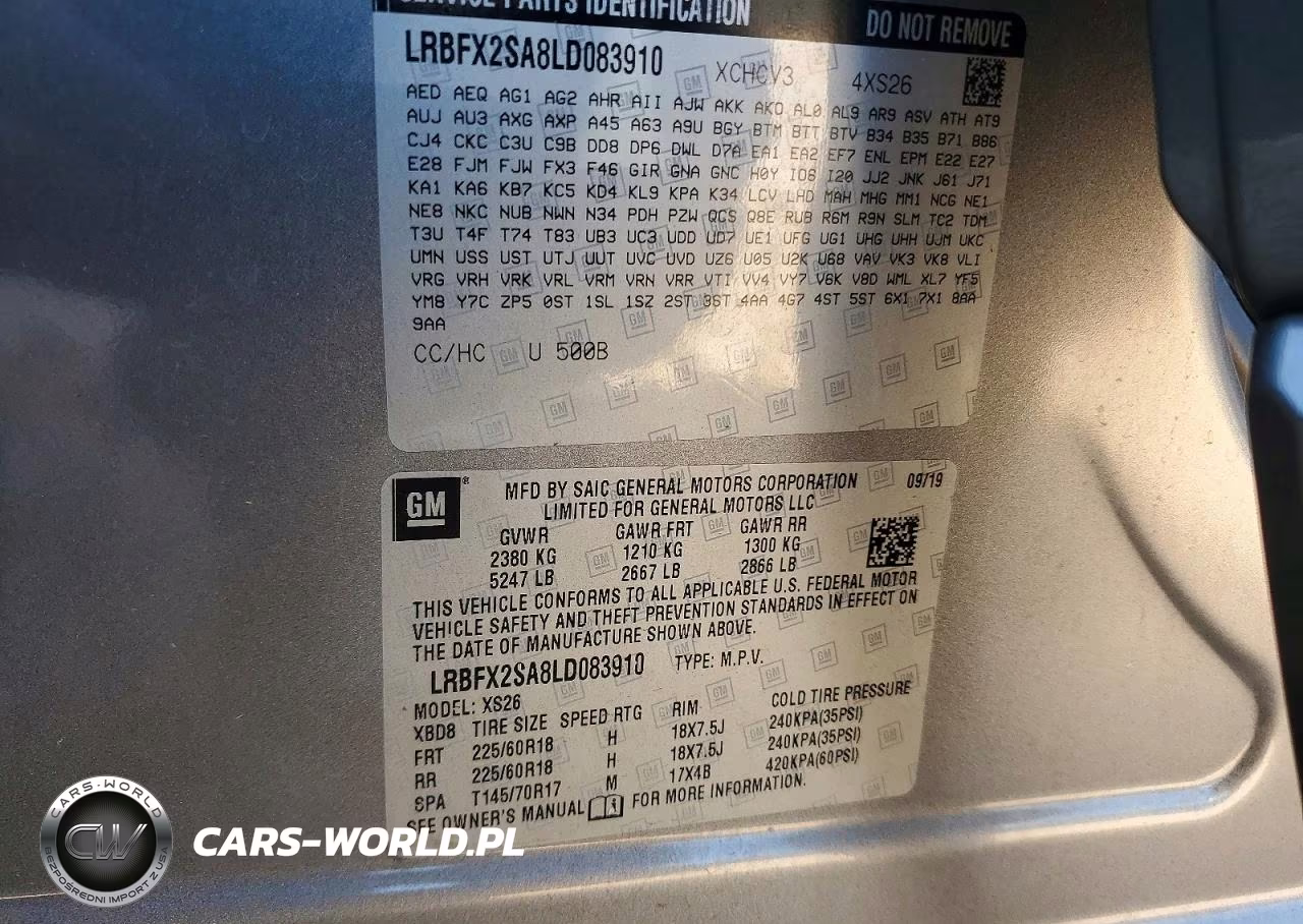 2020 Buick Envision Essence VIN:LRBFX2SA8LD083910 - 13