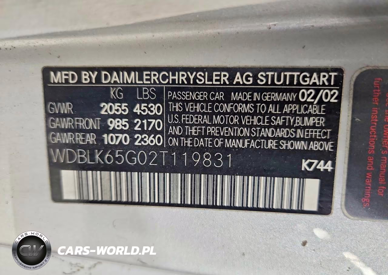 2002 Mercedes-Benz Clk 320 VIN:WDBLK65G02T119831 - 12