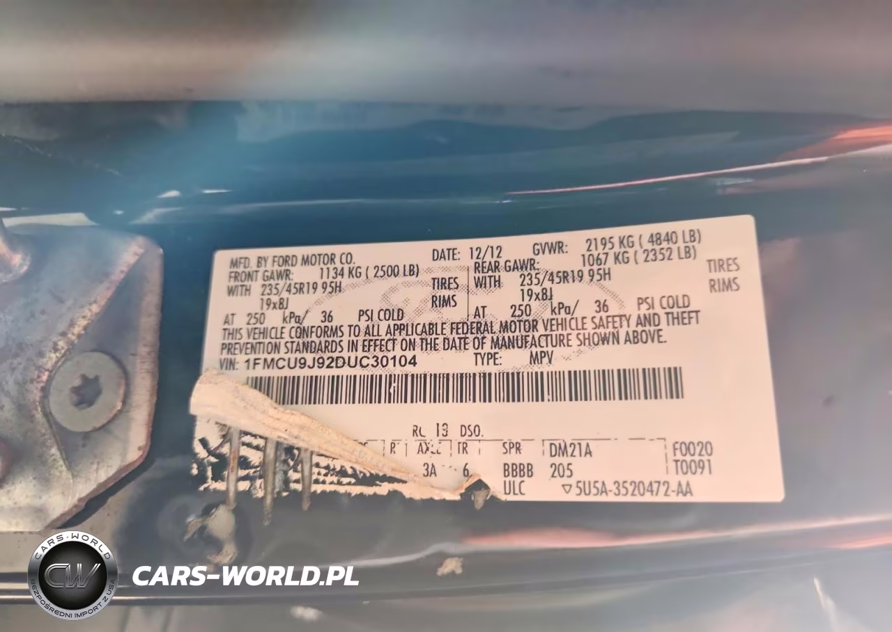 2013 Ford Escape Titanium VIN:1FMCU9J92DUC30104 - 13