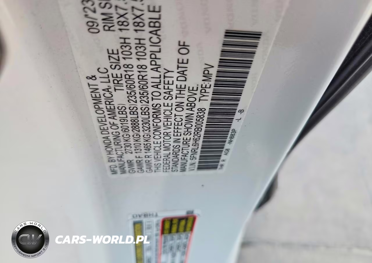 2024 Honda Odyssey Ex-L VIN:5FNRL6H62RB005838 - 14