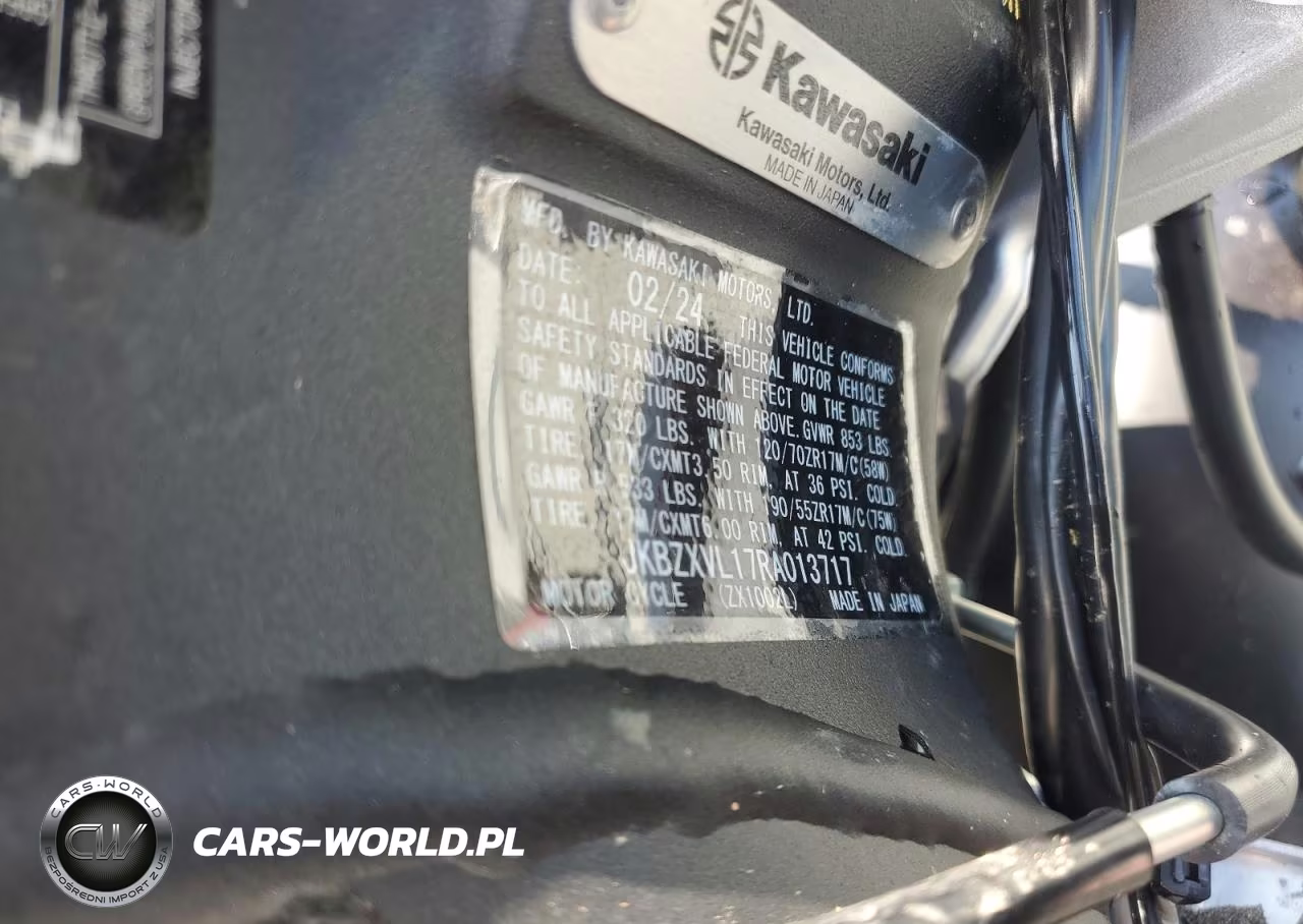 2024 Kawasaki Zx1002 L VIN:JKBZXVL17RA013717 - 9