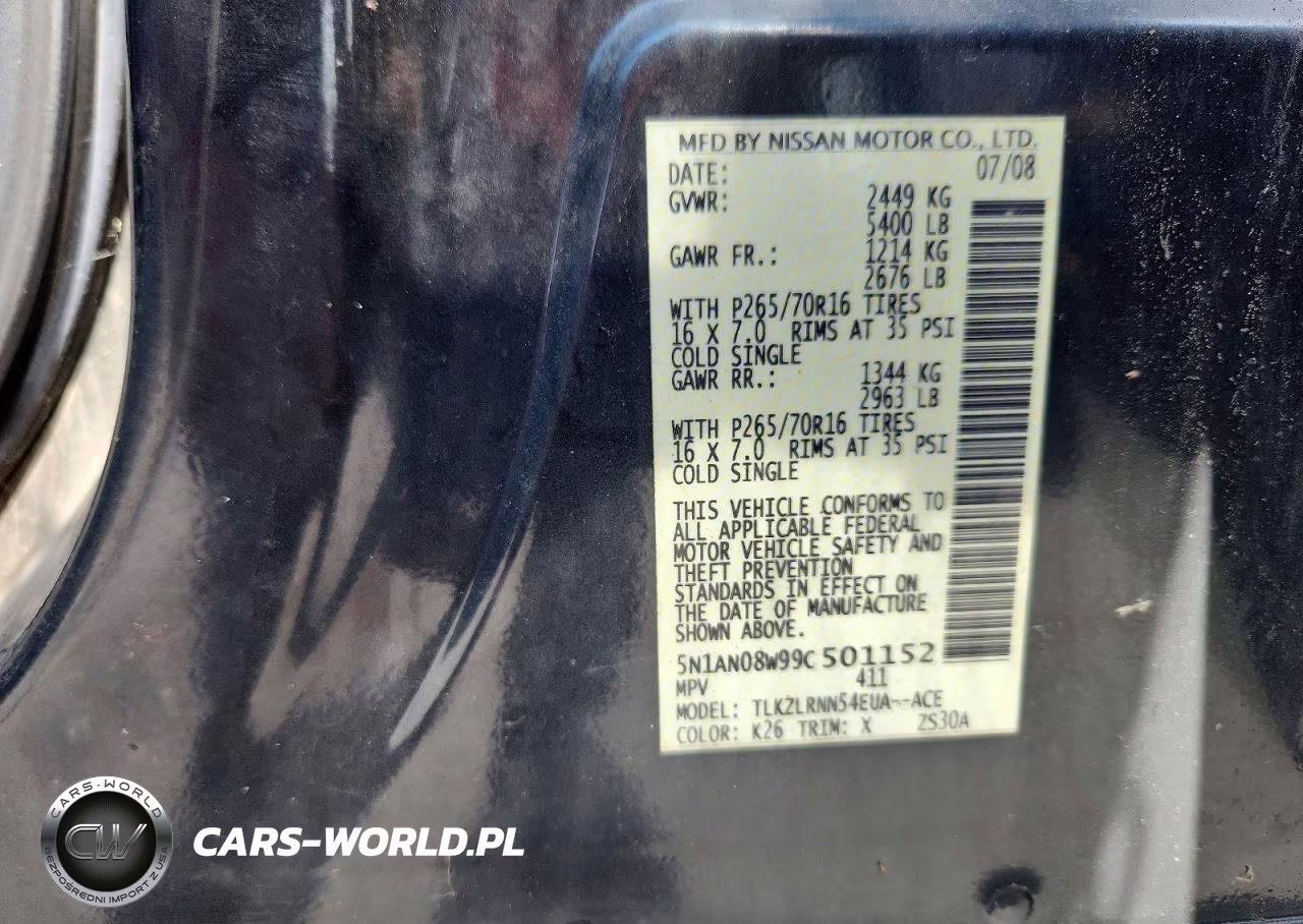 2009 Nissan Xterra X VIN:5N1AN08W99C501152 - 13