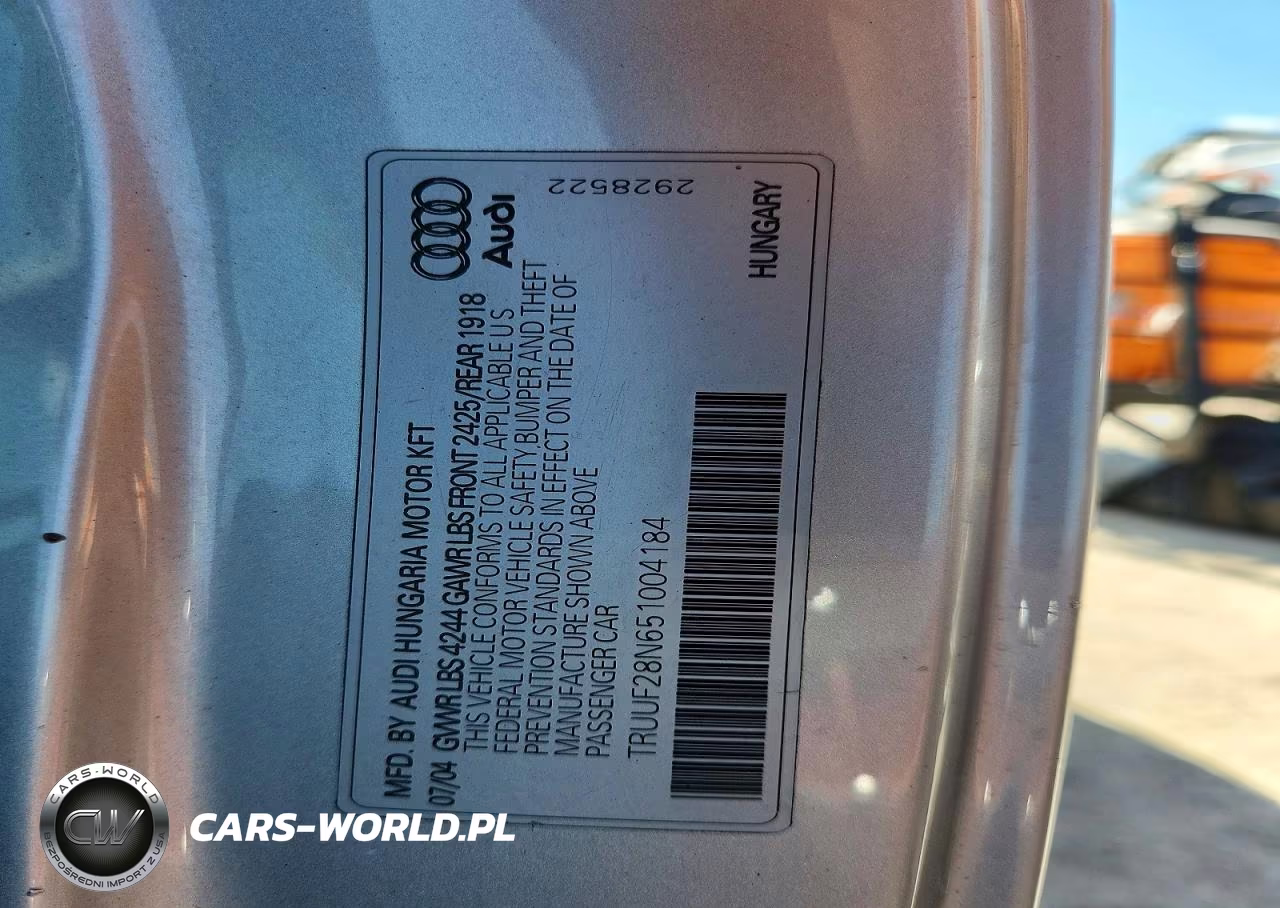 2005 Audi Tt 3.2 VIN:TRUUF28N651004184 - 12