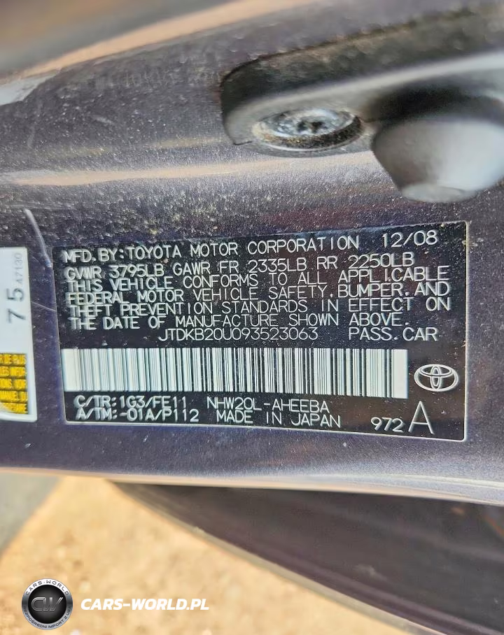 2009 Toyota Prius Base VIN:JTDKB20U093523063 - 12