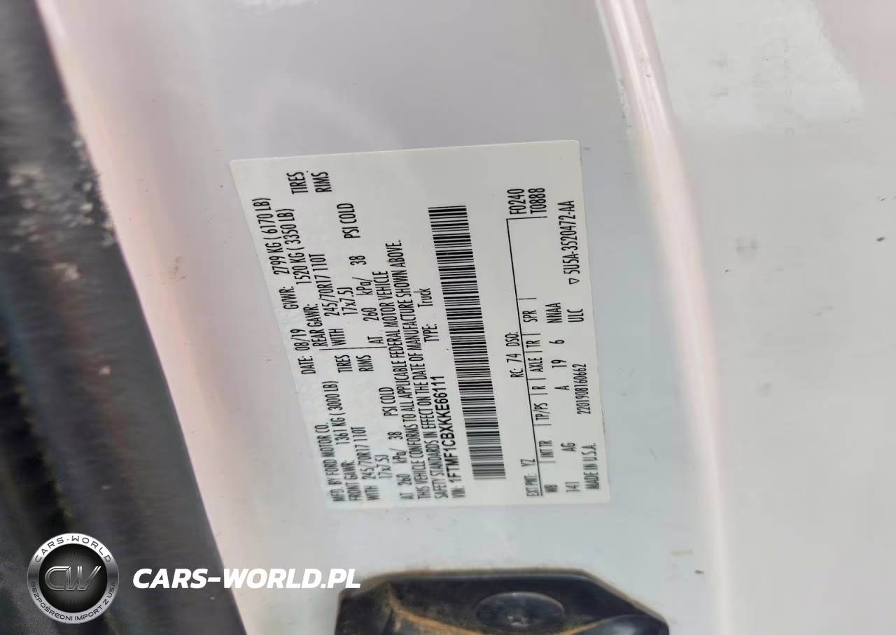 2019 Ford F150 VIN:1FTMF1CBXKKE66111 - 12