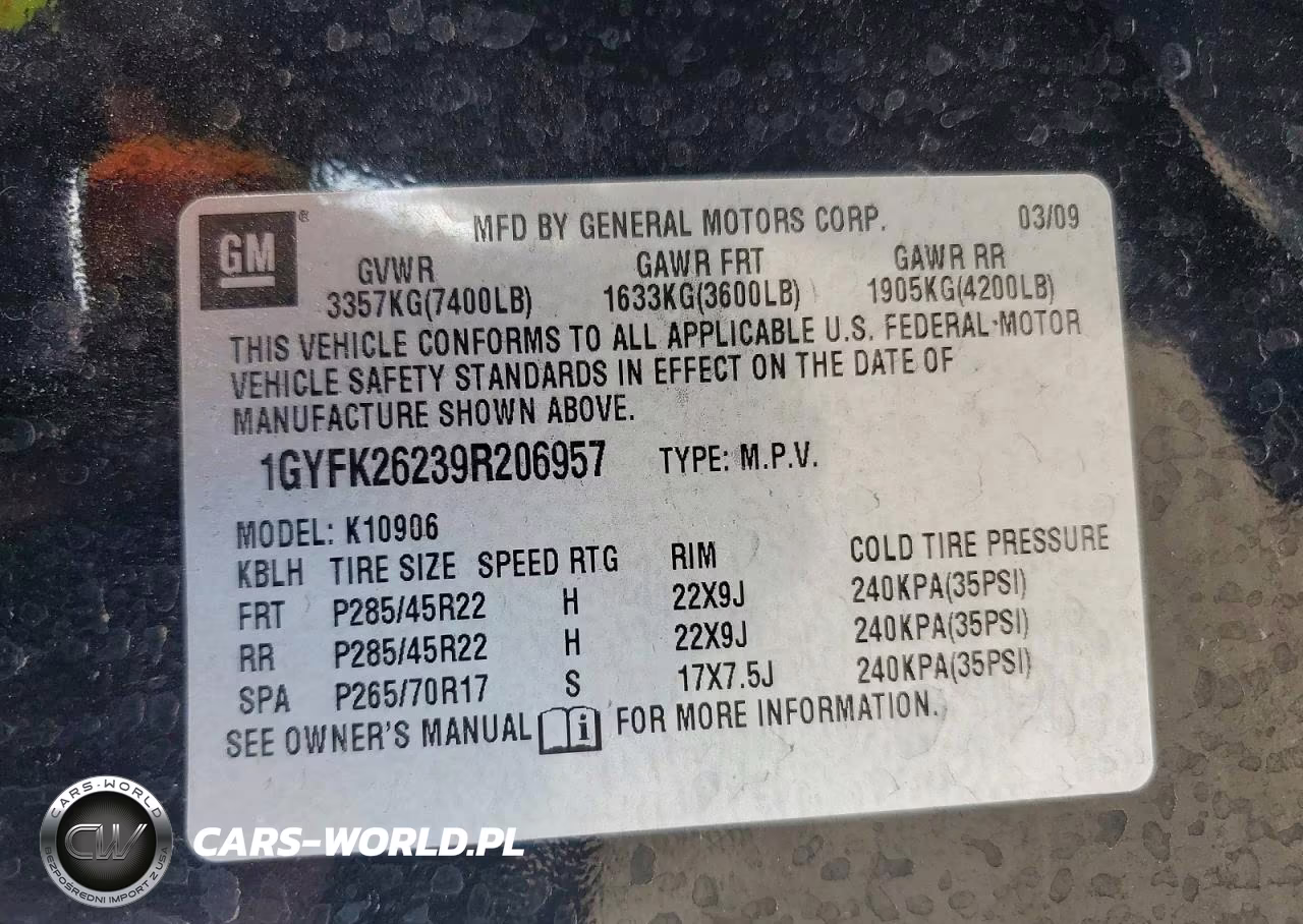 2009 Cadillac Escalade Esv Luxury VIN:1GYFK26239R206957 - 13