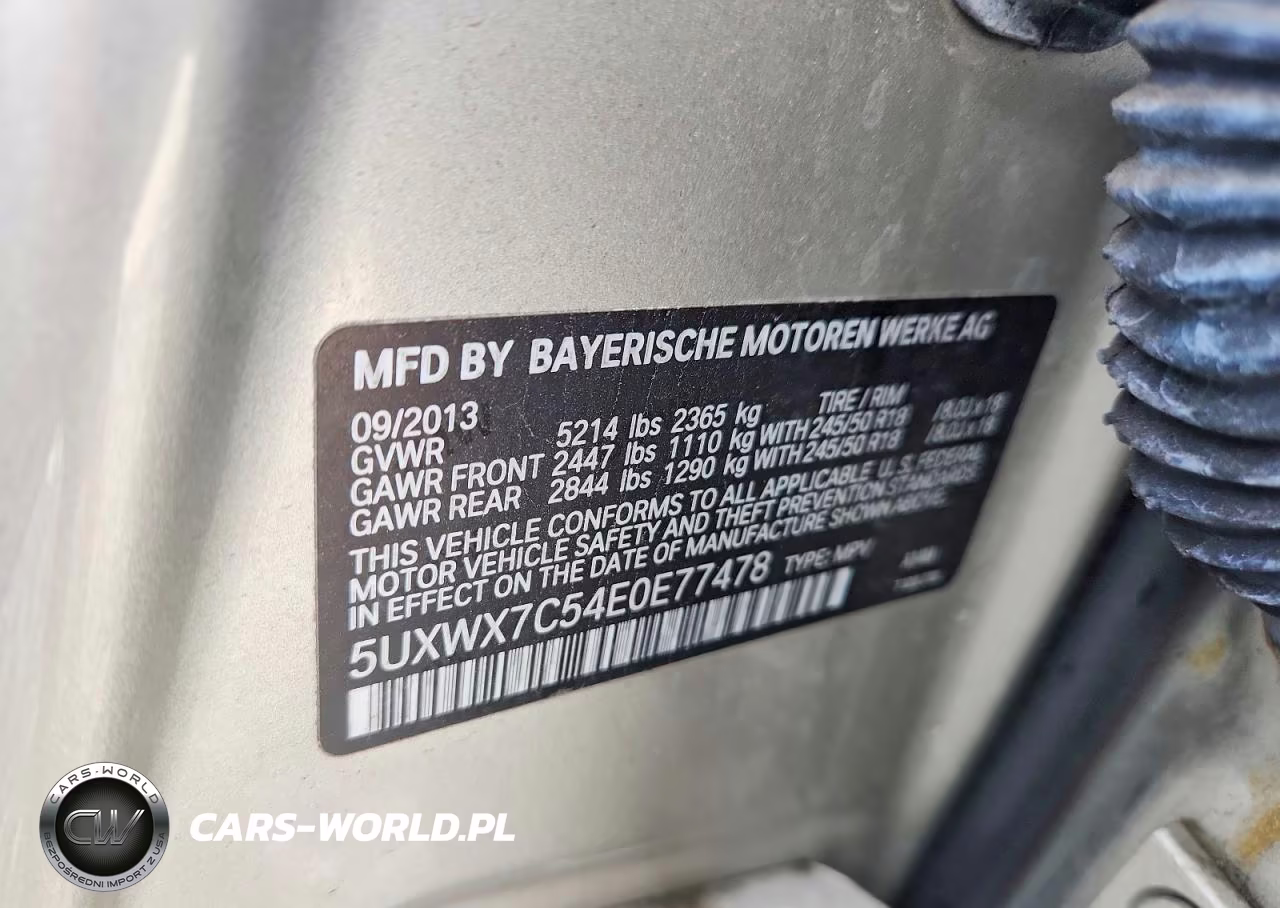 2014 BMW X3 xDrive35I VIN:5UXWX7C54E0E77478 - 13