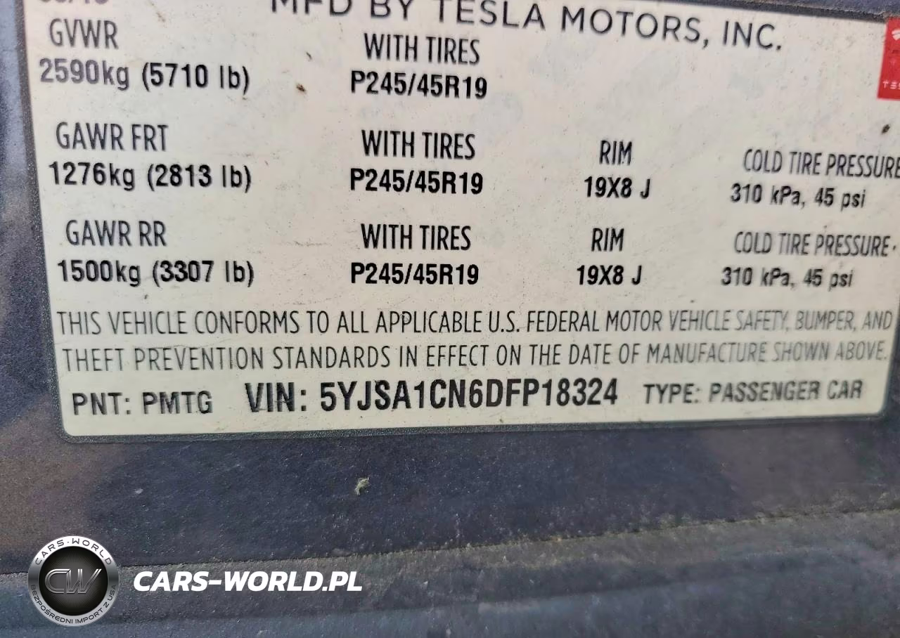2013 Tesla Model S VIN:5YJSA1CN6DFP18324 - 12