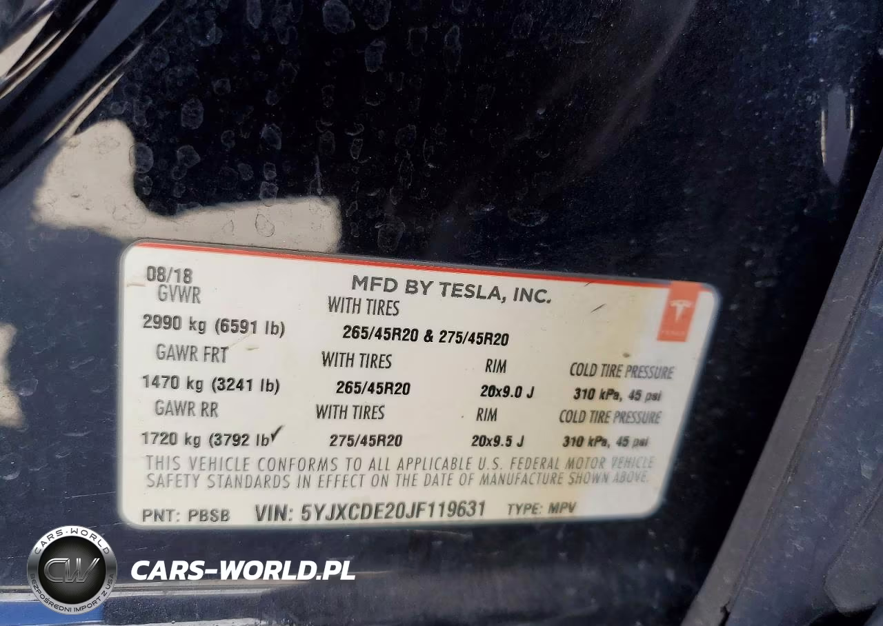 2018 Tesla Model X VIN:5YJXCDE20JF119631 - 12