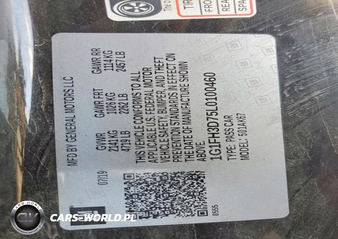 2020 Chevrolet Camaro Ss VIN:1G1FH3D75L0100460 - 12