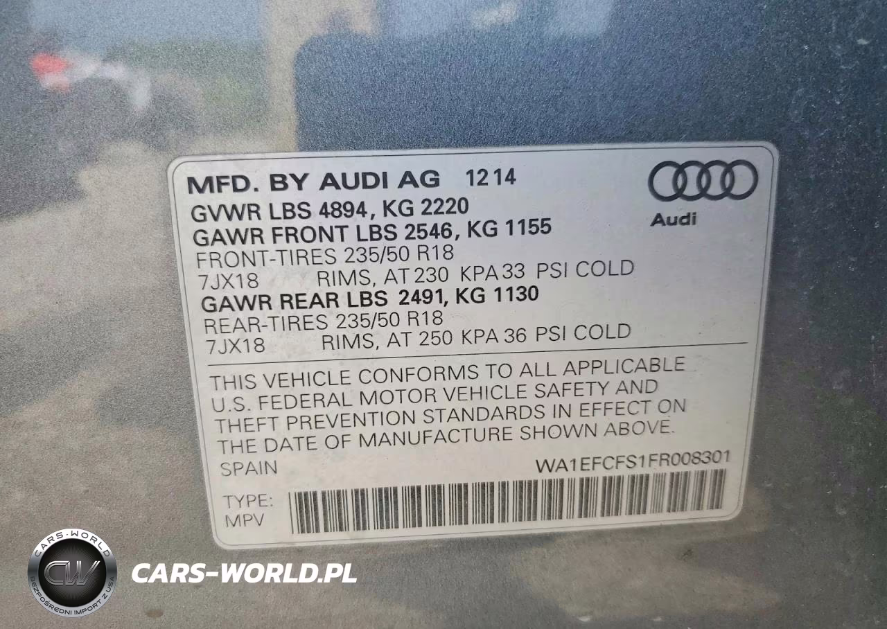 2015 Audi Q3 Premium Plus VIN:WA1EFCFS1FR008301 - 13