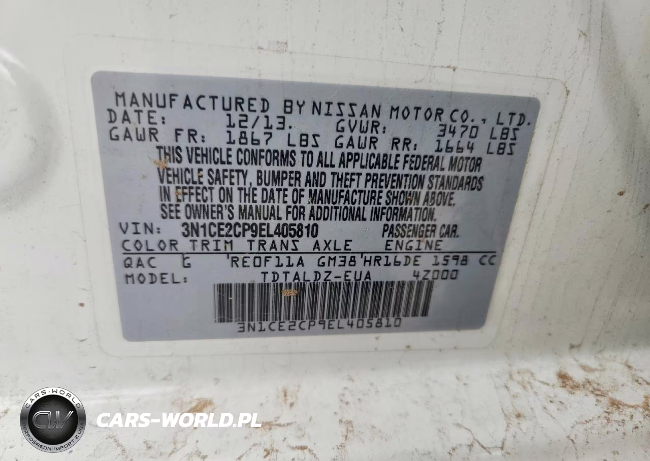 2014 Nissan Versa Note Sv VIN:3N1CE2CP9EL405810 - 12