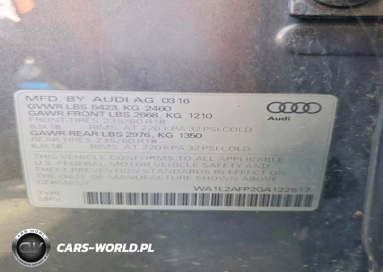 2016 Audi Q5 Premium Plus VIN:WA1L2AFP2GA122617 - 13