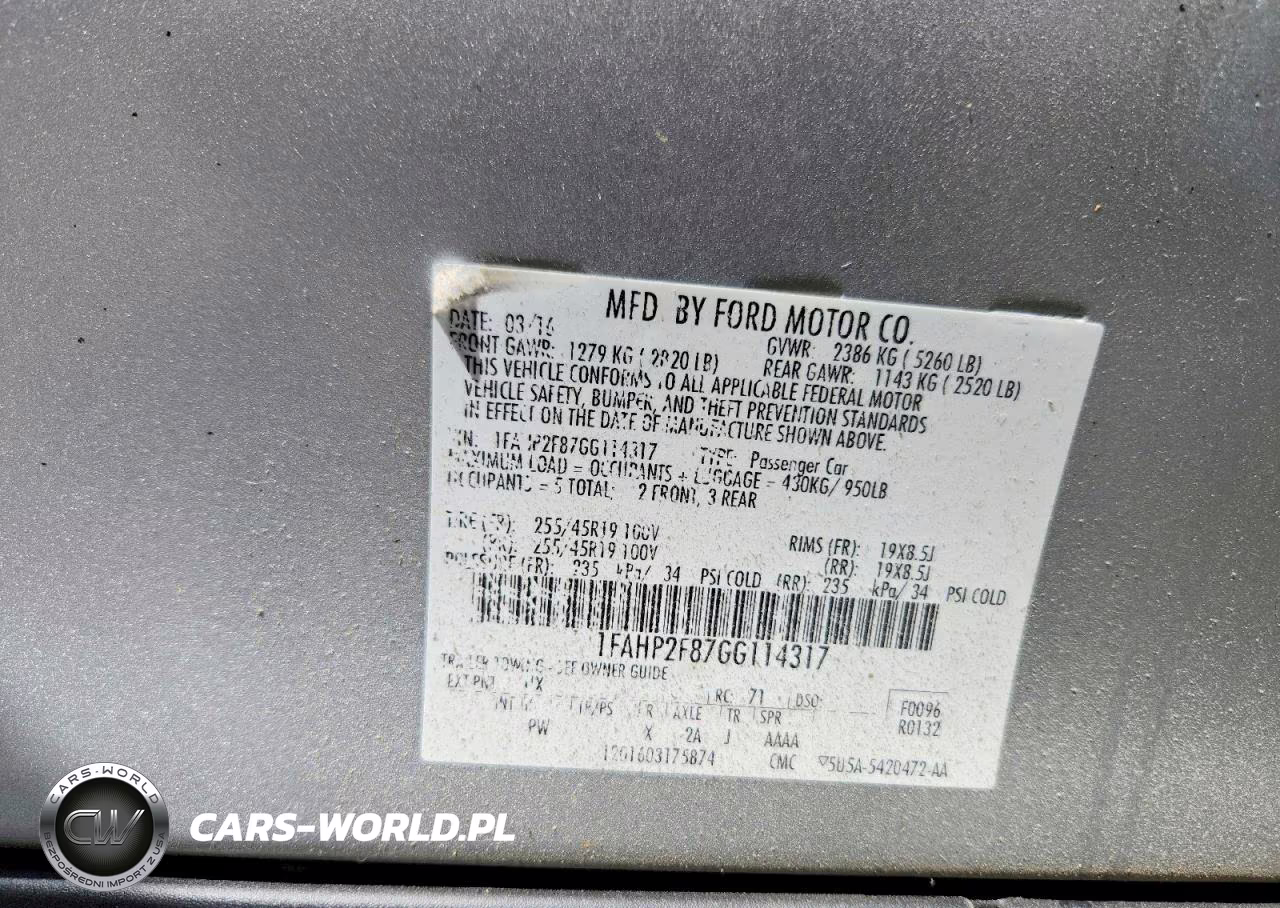 2016 Ford Taurus Limited VIN:1FAHP2F87GG114317 - 12