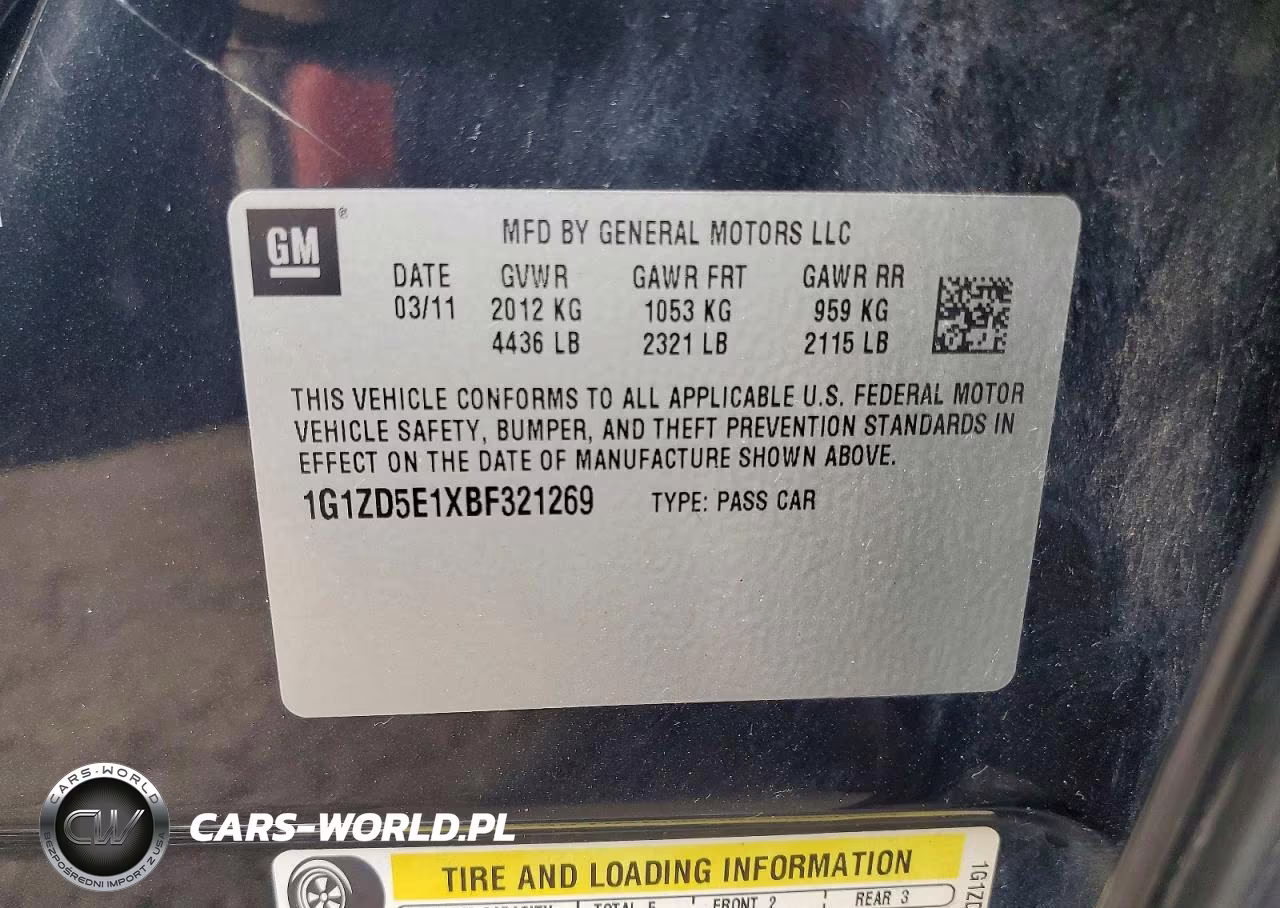 2011 Chevrolet Malibu 2Lt VIN:1G1ZD5E1XBF321269 - 12