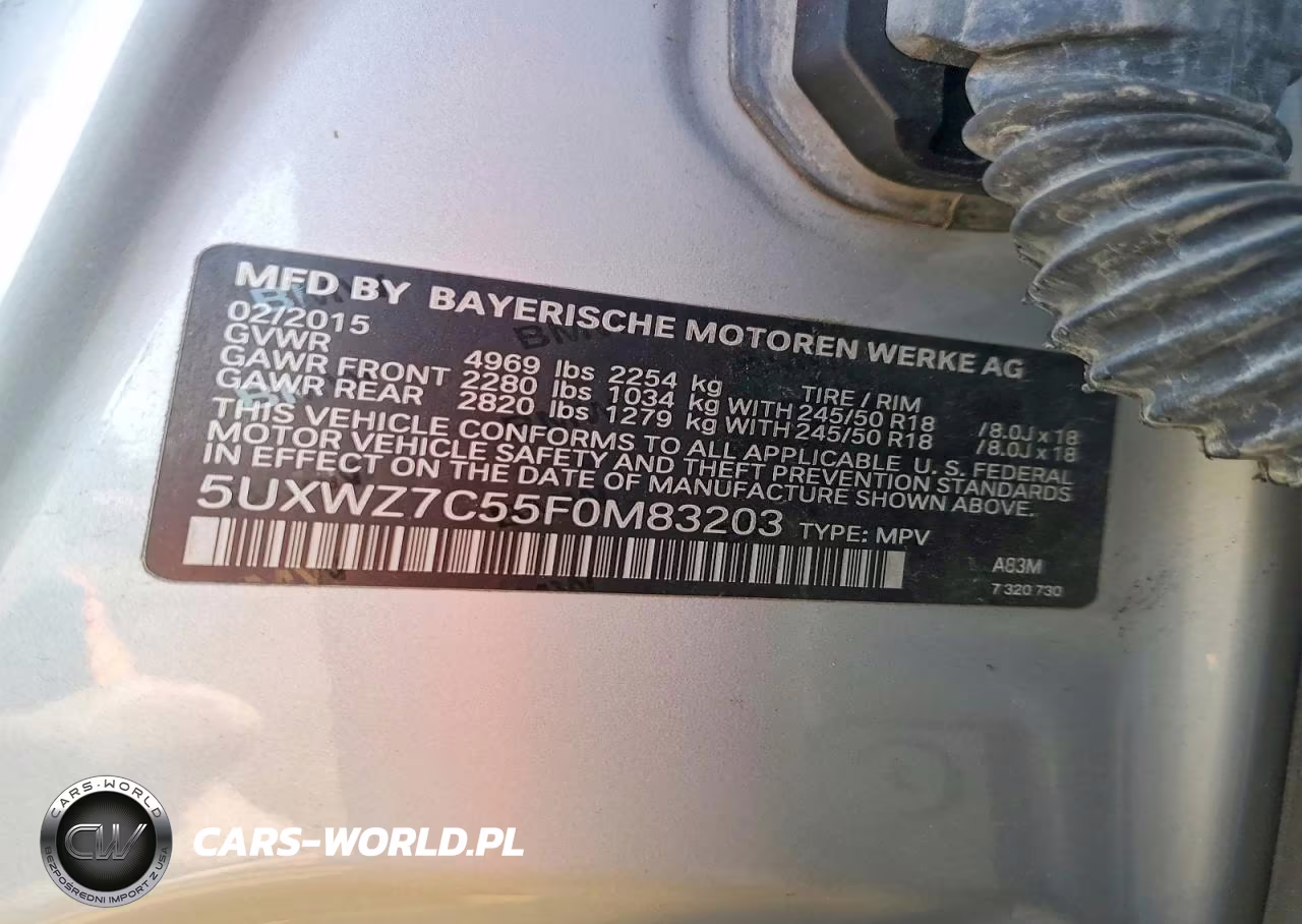 2015 BMW X3 Sdrive28I VIN:5UXWZ7C55F0M83203 - 12