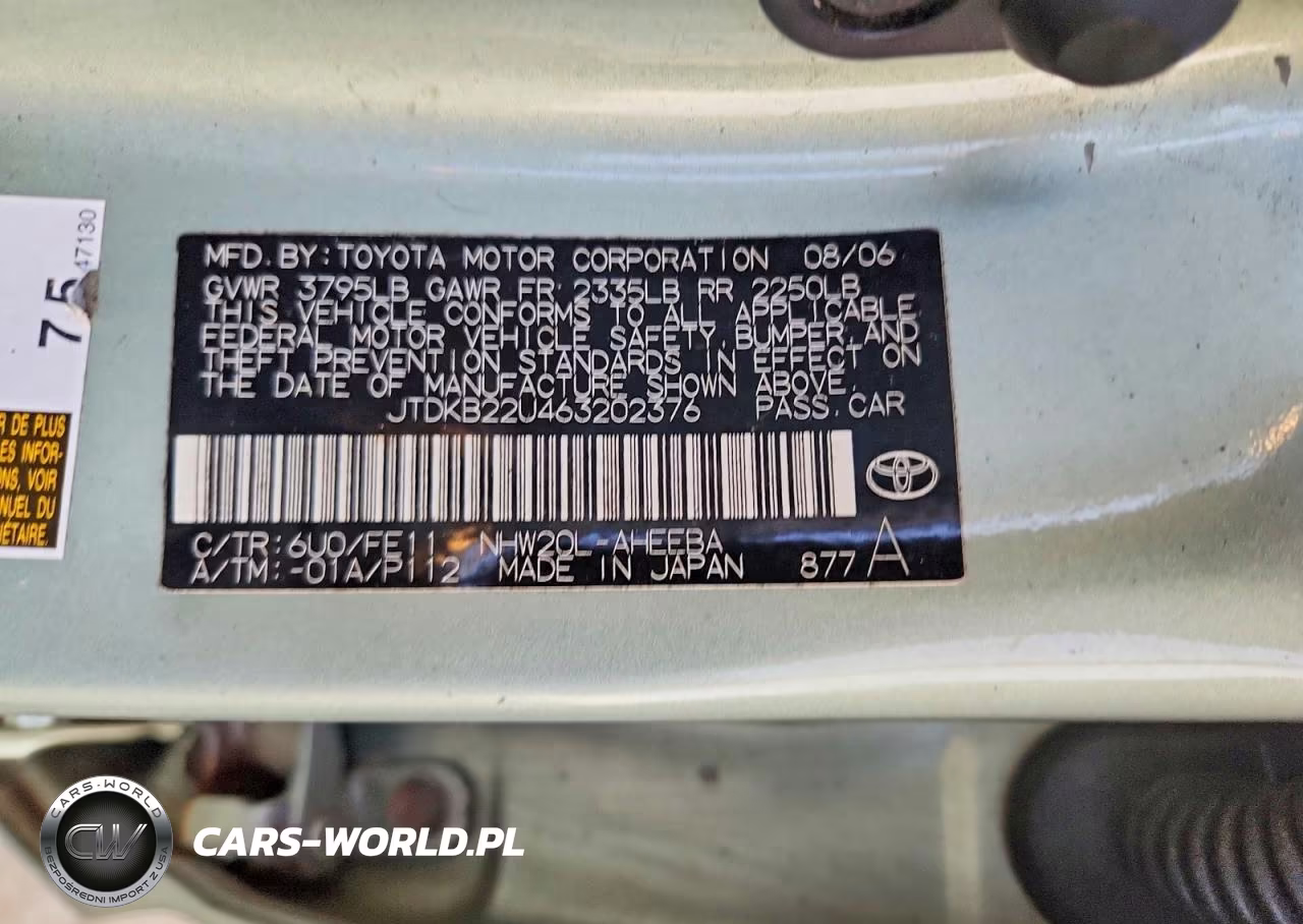 2006 Toyota Prius Base VIN:JTDKB22U463202376 - 12